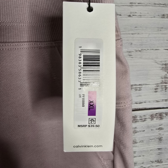 NWT Calvin Klein Women's Light Purple Athletic  Drawstring Shorts Size XXL - Picture 3 of 7